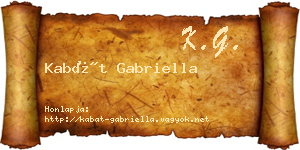 Kabát Gabriella névjegykártya