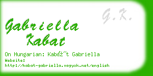 gabriella kabat business card